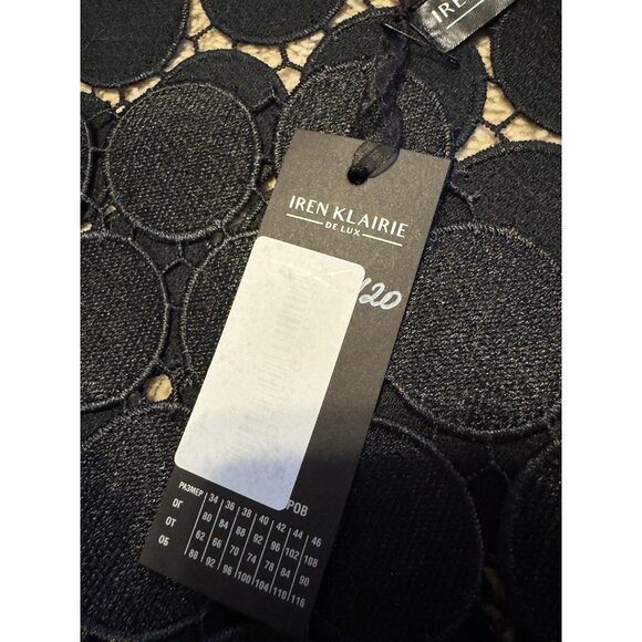 Anthropologie Iren Klairie Black Lace Jacket Top 36 US 4 Cut Out Circles NWT - Picture 8 of 13